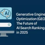 Illustration of Generative Engine Optimization (GEO) as the future of AI search ranking in 2025