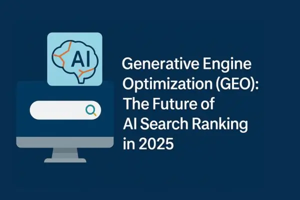 Illustration of Generative Engine Optimization (GEO) as the future of AI search ranking in 2025