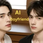 Two virtual male AI boyfriend characters with text "AI Boyfriend