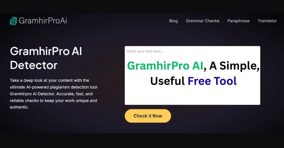 Gramhir Pro AI , a free tool for content creators