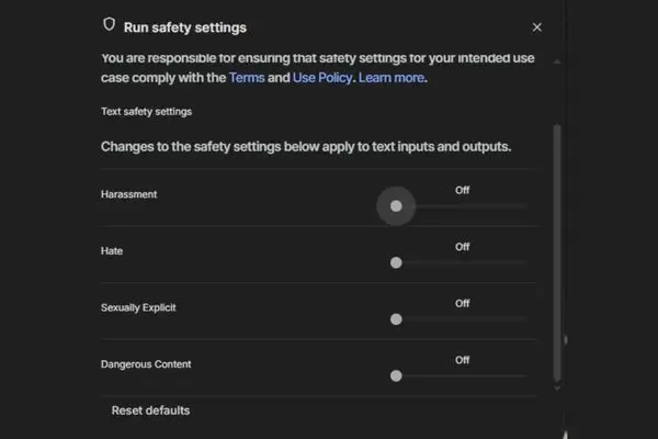 This screec shot is showing about security features and settings of these features