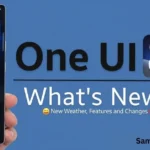 Samsung One UI 8 Beta update with new features, weather widget, and redesigned interface.