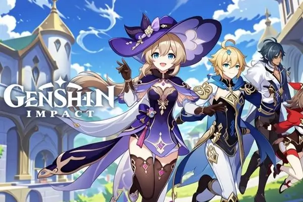 Mobile Gaming Collage with Genshin Cosplay